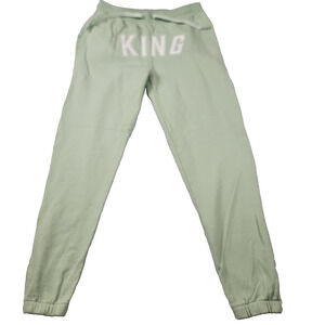 King Apparel Jogger Pants Green Size M Men’s Slim Fit Cuffed Hem Preowned (1170)